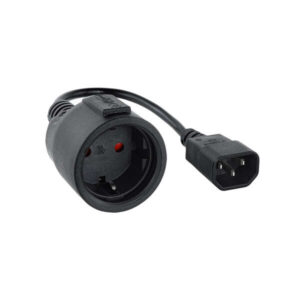nanocable cable adaptador para sais c14 macho a cee7 hembra 16a 0.25m color negro