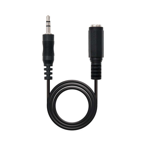 nanocable cable audio estereo jack 3.5mm macho a jack 3.5mm hembra 5m color negro
