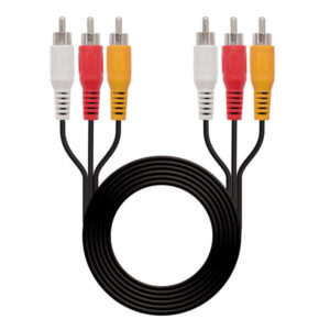 nanocable cable audio video 3x rca macho a 3x rca macho 1.80m color negro