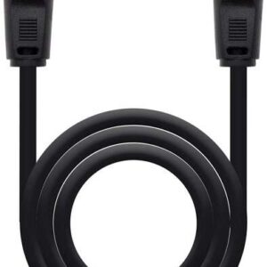 nanocable cable de antena tv 75 ohm macho/hembra 1.80m color negro