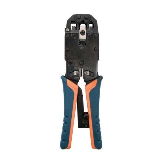 nanocable tenaza crimpadora de carraca para conectores rj45, rj12, rj11, rj10