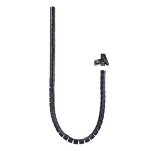 nanocable organizador de cables flexible 25mm longitud 1m color negro
