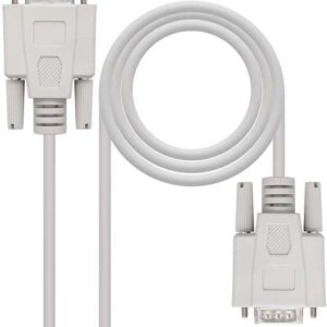 nanocable cable serie rs232 db9 macho a db9 hembra 1.80m color beige
