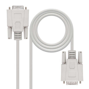 nanocable cable serie modem db9 macho a db9 hembra 6m color beige