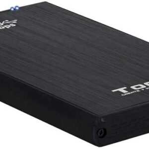 tooq carcasa externa hdd/sdd 2.5" hasta 9,5mm sata usb 3.0/3.1 gen 1 color negro
