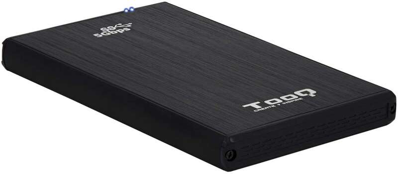 tooq carcasa externa hdd/sdd 2.5" hasta 9,5mm sata usb 3.0/3.1 gen 1 color negro