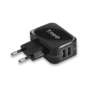 tooq cargador de pared 2x usb 2.0 tecnologia ai color negro