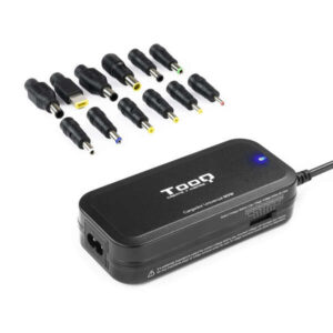 tooq cargador universal para portatil 90w usb 12 adaptadores voltaje 15 24v