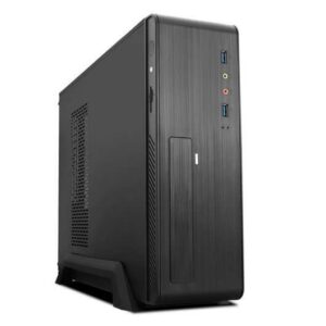 tooq caja micro atx, mini itx slim fuente de alimentacion 500w 1x hdd3,5 + 1x sdd2,5 + 1x hdd5.25 2x usb 3.0, sd y micro sd color negro