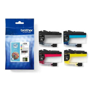 brother lc424 pack de 4 cartuchos de tinta originales lc424val