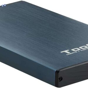 tooq carcasa externa hdd/sdd 2.5" hasta 9,5mm sata usb 3.0 color azul marino metalizado
