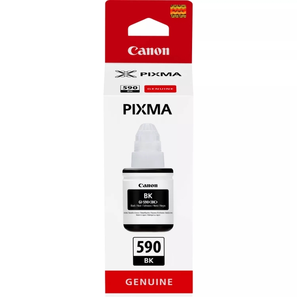 canon gi590 negro botella de tinta original gi590bk/1603c001