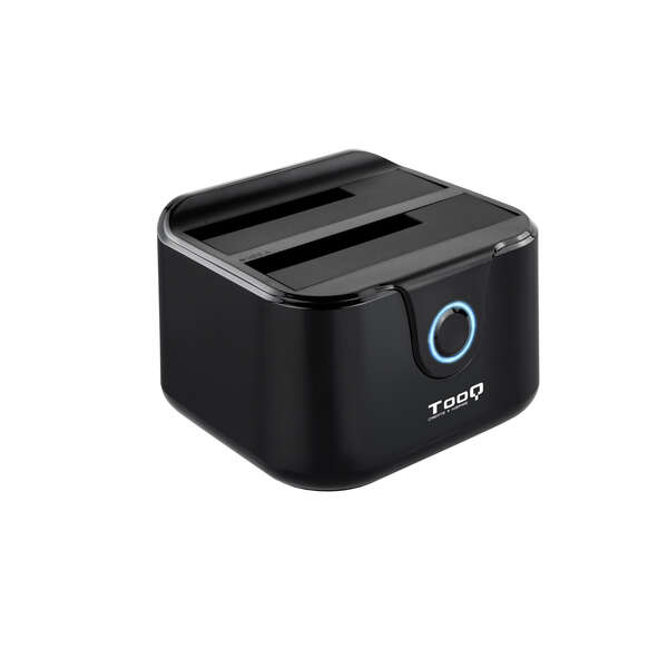 tooq docking station usb 3.0 hdd/ssd 2.5", 3.5" sata i,ii,iii boton de clonacion copia de seguridad color negro