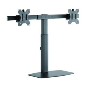 tooq soporte de mesa para 2 monitores de 17" 27" regulacion de altura por piston de gas gestion de cables peso max 6kg x brazo vesa 100x100mm