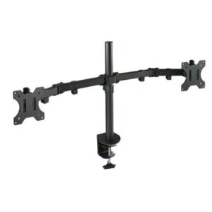 tooq soporte de mesa con brazos articulados para 2 monitores de 13" 32" giratorio e inclinable gestion de cables peso max 8kg x brazo vesa 100x100mm