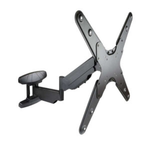tooq soporte de pared con brazo articulado para tv de 23" 55" giratorio e inclinable piston de gas peso max 30kg vesa 400x400mm color negro
