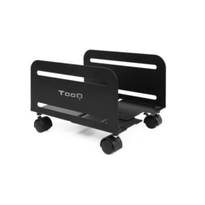 tooq soporte de suelo con ruedas para cpu de 119 209mm de ancho peso max 10kg color negro