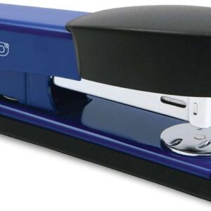rapesco bowfin grapadora metalica de sobremesa hasta 25 hojas grapas 26/6, 24/6 grapado cerrado y abierto color azul/negro