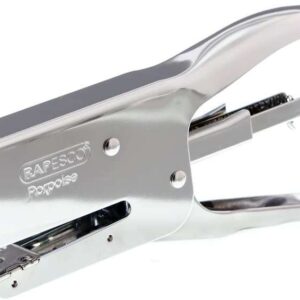 rapesco porpoise grapadora metalica de tenaza hasta 40 hojas con grapas de 8mm grapas 26/6 8mm, 24/6 8mm grapado cerrado