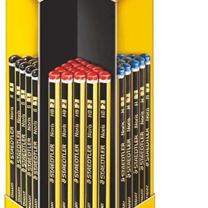 staedtler noris 120 expositor de 90 lapices de grafito hexagonal diferentes graduaciones de mina madera de bosques sostenibles