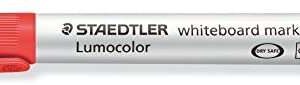 staedtler lumocolor 351 rotulador para pizarra punta redonda trazo 2mm capuchon con clip color rojo