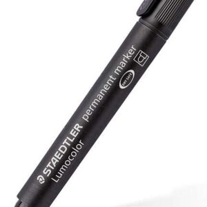 staedtler lumocolor 352 rotulador permanente punta redonda trazo 2mm aprox capuchon con clip secado rapido color negro