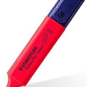 staedtler textsurfer classic 364 marcador fluorescente punta biselada trazo entre 1 5mm tinta con base de agua color bermellon