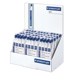 staedtler 257 polo expositor de 144 tubos de minas de recambio para portaminas 0.5mm hb fuertes y duraderas apta para la mayoria de portaminas