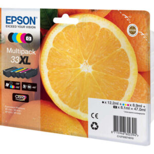 epson t3357 (33xl) pack de 5 cartuchos de tinta originales c13t33574011