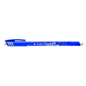 tratto cancellik boligrafo de bola tinta borrable trazo 0.4mm doble goma color azul