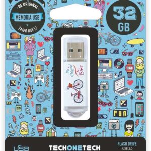 techonetech be bike memoria usb 2.0 32gb (pendrive)