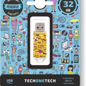 techonetech emojis memoria usb 2.0 32gb (pendrive)