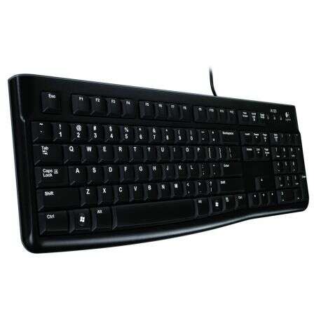 logitech k120 teclado usb resistente a salpicaduras cable de 1.50m