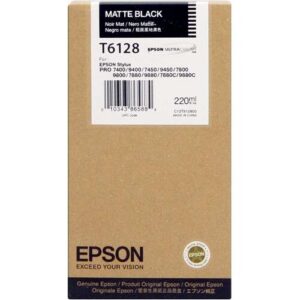epson t6128 negro mate cartucho de tinta original c13t612800