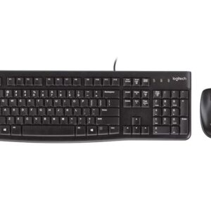 logitech mk120 pack usb teclado + raton 1000dpi 3 botones uso ambidiestro color negro