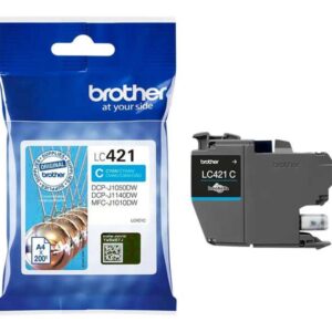 brother lc421 cyan cartucho de tinta original lc421c