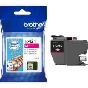 brother lc421 magenta cartucho de tinta original lc421m