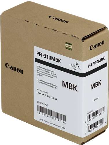 canon pfi310 negro mate cartucho de tinta original 2358c001