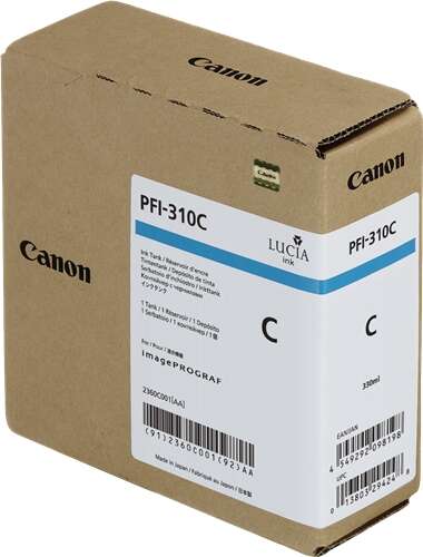 canon pfi310 cyan cartucho de tinta original 2360c001