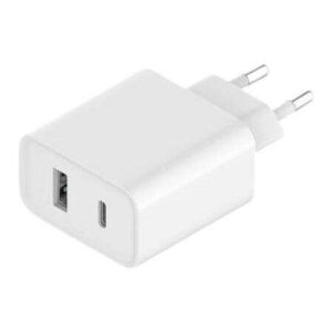 xiaomi cargador de pared para smartphone 1x usb c, 1x usb a 33w admite carga simultanea carga rapida pd