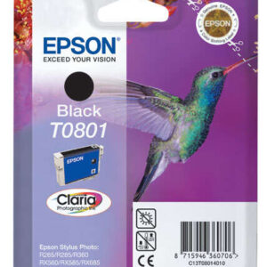 epson t0801 negro cartucho de tinta original c13t08014011