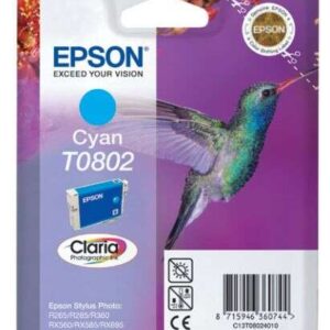 epson t0802 cyan cartucho de tinta original c13t08024011