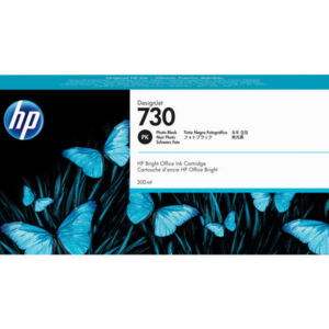 hp 730 negro photo cartucho de tinta original p2v73a