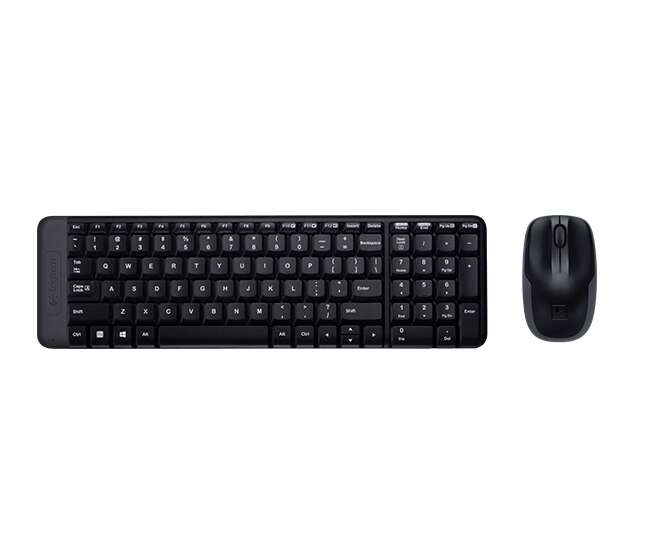 logitech mk220 pack inalambrico teclado k220 + raton m150 3 botones uso ambidiestro color negro