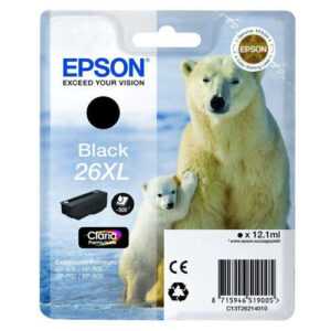 epson t2621 (26xl) negro cartucho de tinta original c13t26214012