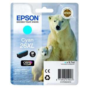 epson t2632 (26xl) cyan cartucho de tinta original c13t26324012