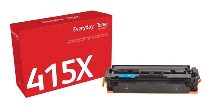 xerox everyday hp w2031x cyan cartucho de toner generico reemplaza 415x