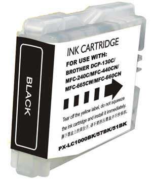 brother lc1000xl/lc970xl negro cartucho de tinta generico reemplaza lc1000bk/lc970bk