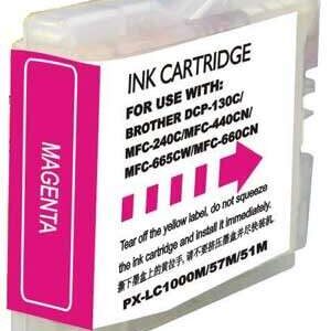 brother lc1000xl/lc970xl magenta cartucho de tinta generico reemplaza lc1000m/lc970m