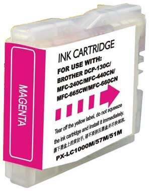 brother lc1000xl/lc970xl magenta cartucho de tinta generico reemplaza lc1000m/lc970m